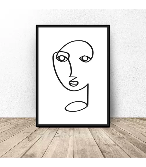 Zestaw 3 plakatów z twarzami w stylu Pabla Picasso