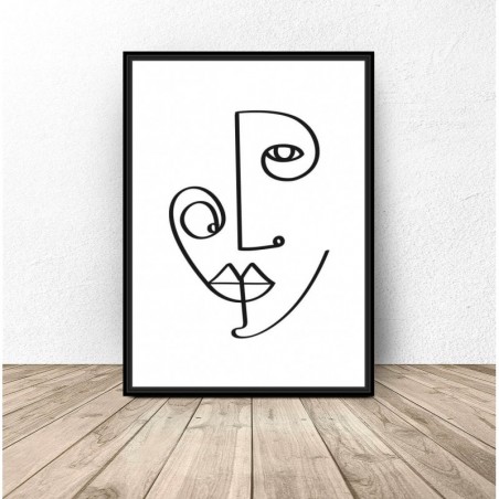Zestaw Trzech Plakatów z Twarzami w Stylu Pabla Picasso - Grafiki od 39zł! Sklep Internetowy | Scandi Poster