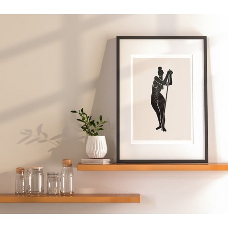 "Female silhouette" poster for the wall - Graphics from PLN 39! Online Store | Scandi Poster