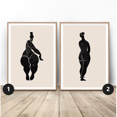 Zestaw Dwóch Plakatów "Kobieca nagość" - Grafiki od 39zł! Sklep Internetowy | Scandi Poster