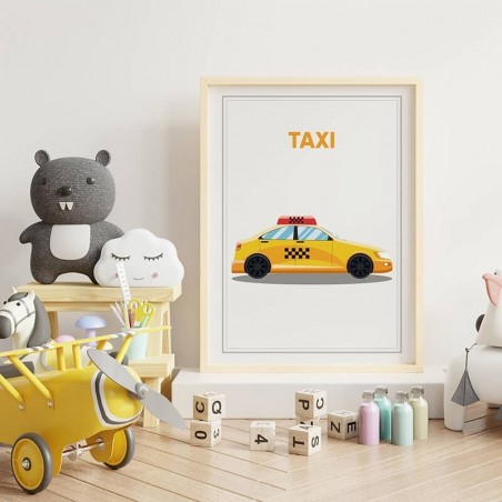 "Taxi" Poster, Car Poster - Graphics from PLN 39! Online Store | Scandi Poster