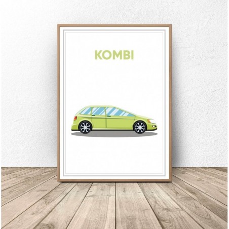 Poster with a "Kombi" car
