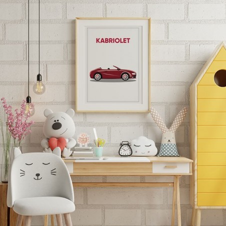 Poster with the car "Cabriolet"