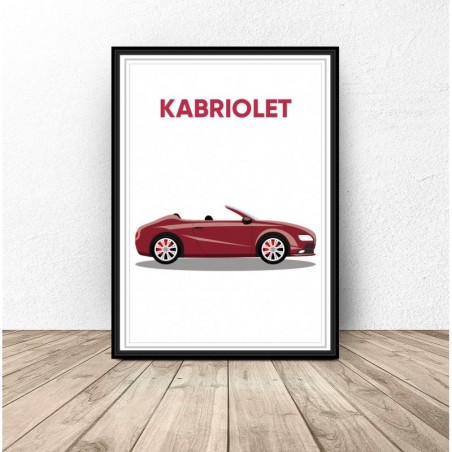 Plakat z samochodem "Kabriolet"