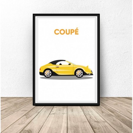 Plakat z samochodem "Coupé"
