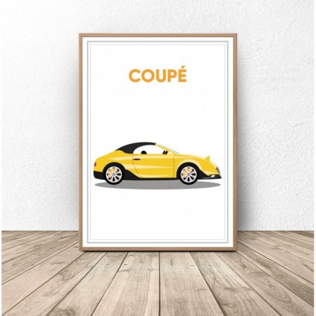Poster with the car "Coupé"