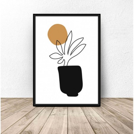 Abstract Poster "Plant in a pot" - Graphics from PLN 39! Online Store | Scandi Poster