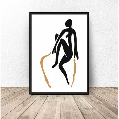 Plakat Abstrakcyjny "Czarna postać" Matisse - Grafiki od 39zł! Sklep Internetowy | Scandi Poster