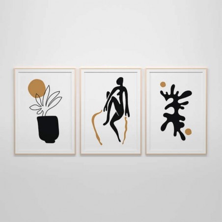 Zestaw Trzech Plakatów w Stylu Matisse - Grafiki od 39zł! Sklep Internetowy | Scandi Poster