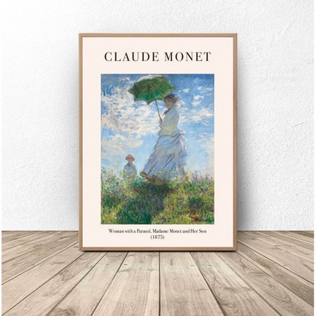 Plakat "Kobieta z parasolem" Claude Monet