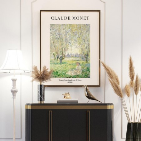 Poster "Woman Sitting Under a Willow Tree" by Claude Monet