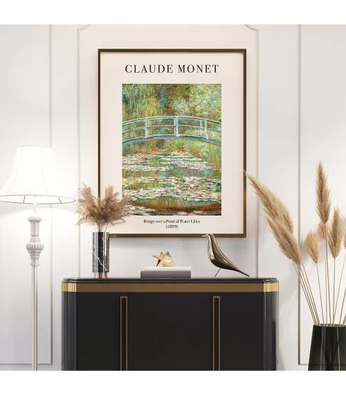 Plakat reprodukcja "Mostek japoński" Claude Monet