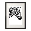 Plakat z zebrą Prawy profil zebry 2
