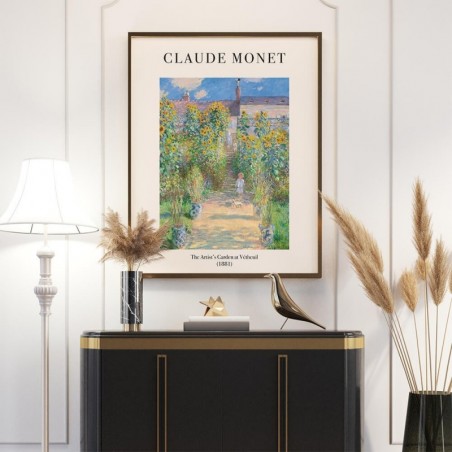 Poster reproduction "The Artist's Garden" by Claude Monet