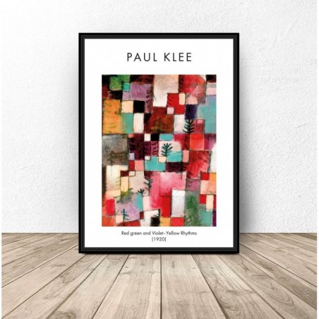 "Redgreen and Violet-Yellow Rhythms" poster by Paul Klee