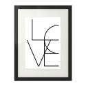 Typograficzny plakat z napisem LOVE 2