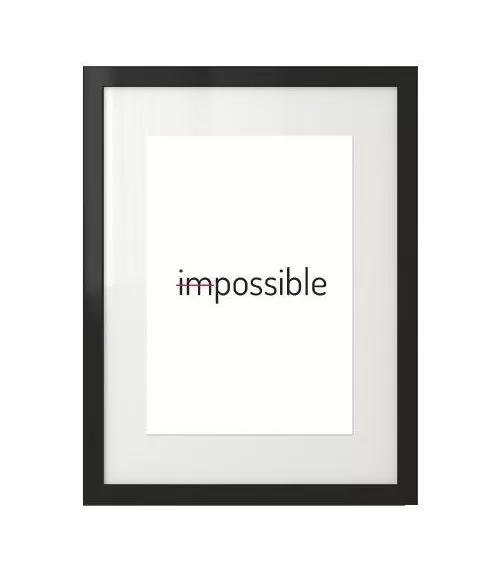 Plakat typograficzny z napisem "Possible"