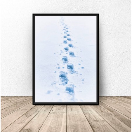 Zimní plakát "Stopy ve sněhu"