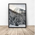 Plakat dekoracyjny Zima w górach