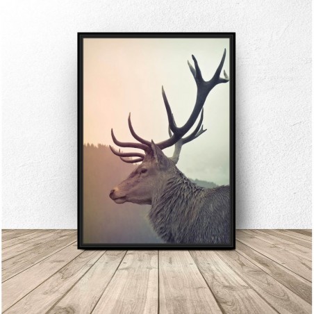 Poster with a beautiful deer
