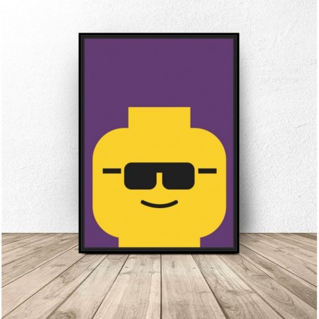 Plakat ludzik Lego "Glasses" 50x70