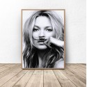 Plakat Kate Moss z wąsami 50x70