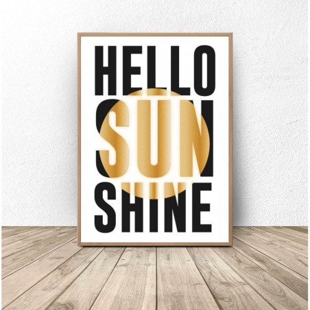 Plakat typograficzny "Hello Sunshine" 50x70