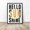 Plakat typograficzny Hello Sunshine 50x70 2