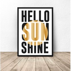 Plakat typograficzny "Hello Sunshine" 50x70