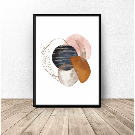 Poster "Abstract stones" with copper