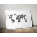 Plakat Mapa świata nazwy państw