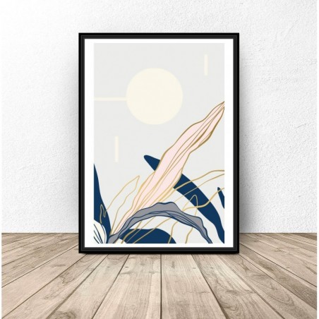 Botanical Wall Poster "Leaves Under the Sun" - Graphics from PLN 39! Online Store | Scandi Poster