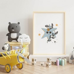 Plakat dla dzieci "Rozgwiazda" morska kolekcja