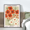 Plakat vintage z kwiatami Flower Market Madrid 2