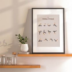Plakat dekoracyjny "Pozycje jogi"