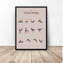 Plakat dekoracyjny Pozycje jogi 3
