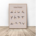 Plakat dekoracyjny Pozycje jogi