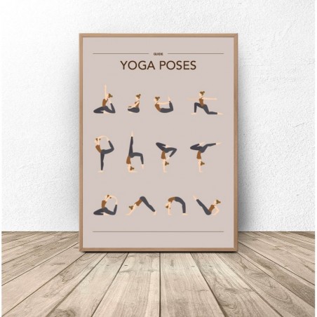 Decorative poster "Yoga postures"