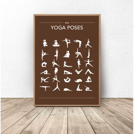 Jógový plakát "Jógové pozice"