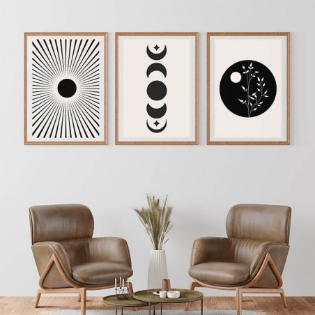 Abstract poster "Moon phases"