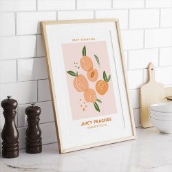 Plakat z owocami "Juicy peaches"