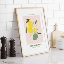 Plakat z owocami "Fresh lemons"