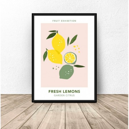 Plakat z owocami "Fresh lemons"