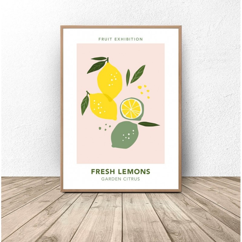 Plakat z owocami Fresh lemons