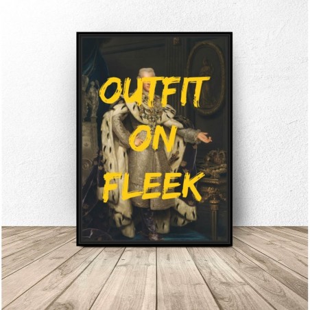 Graffiti obrazový plakát "Outfit on fleek"