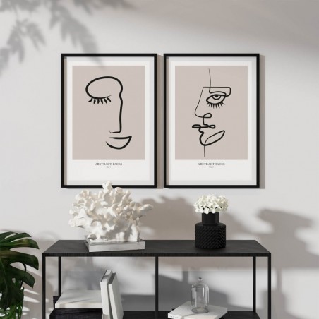 One line poster "Abstract Face No 1"
