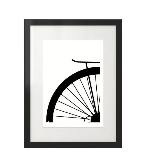 Plakat z fragmentem koła roweru miejskiego