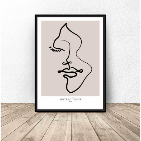 One line poster "Abstract Face No. 5"