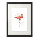 Plakat z kolorowym flamingiem 2