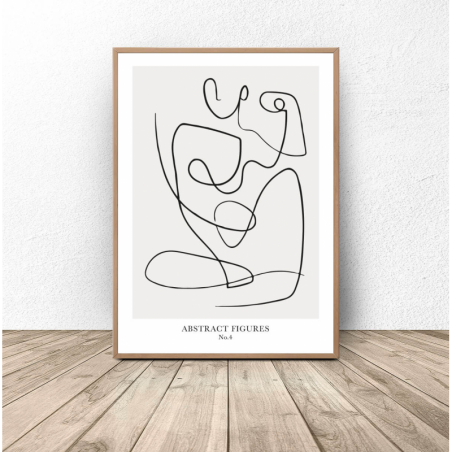 "Sitting Figure" one line poster | Line-art